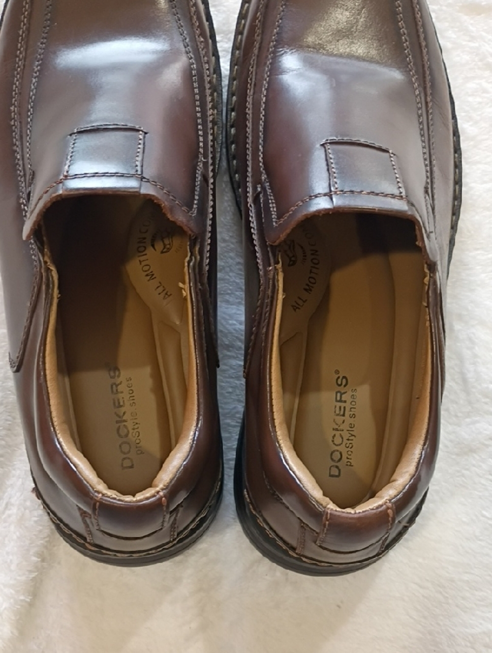 Dockers Men's Chestnut Brown Leather Slip-On Loafers